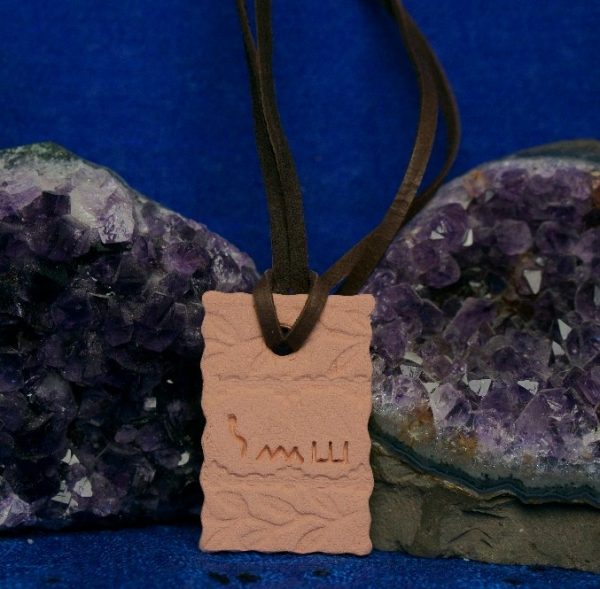 Dark Brown Leather with Red Clay SHeMeN Pendant Diffuser - Image 2